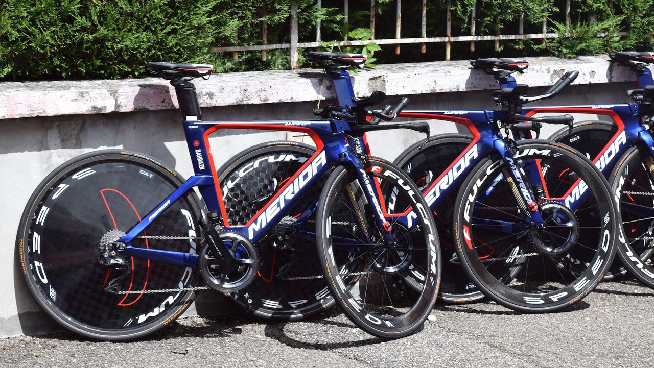 A look at the Bahrain-Merida time trial bike line-up