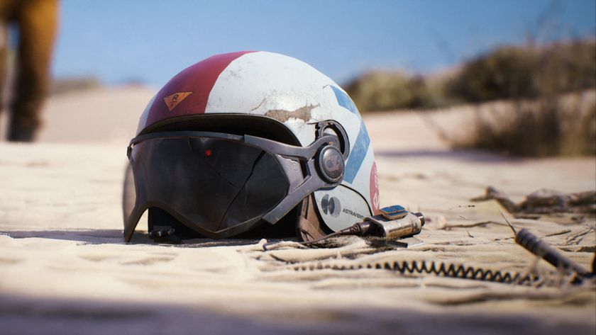Arc Raiders wires battery locations: A white, red, and blue helmet on the ground in a dusty environment.