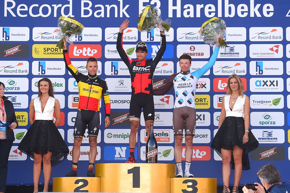 The E3 Harelbeke podium