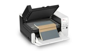 A photograph of the Kodak Alaris S2085f's flatbed scanner