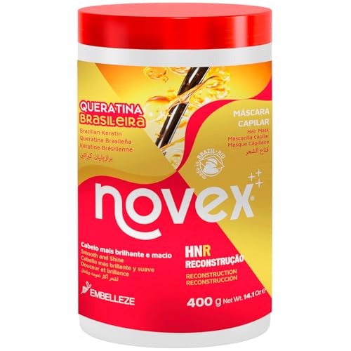 Novex Brazilian Keratin Hair Mask, 14 Oz - Reconstructive Keratin, Frizz Control amp;amp; Damage Repair