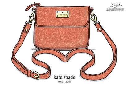 Editorial cartoon U.S. Kate Spade death handbag designer fashion