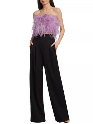 Lamarque, Zaina Feather Bustier Top