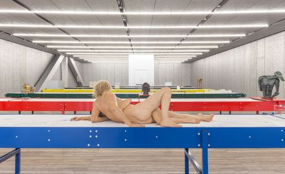 Goshka Macuga’s new show has opened at Fondazione Prada in Milan.