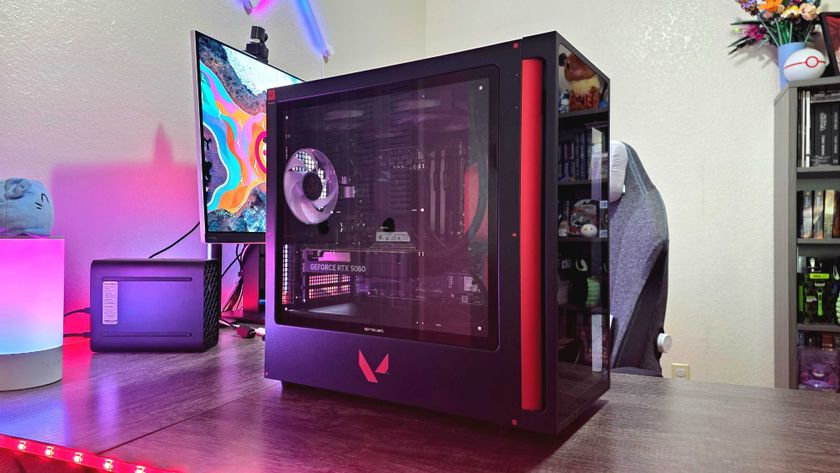 Image of the HP OMEN 35L VALORANT Limited Edition pre-built desktop gaming PC.