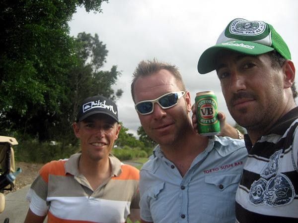 Another golf day. Scotty Davis had the wood on Henk and me.