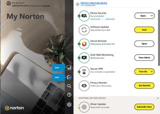 Norton 360 Deluxe app screen shot