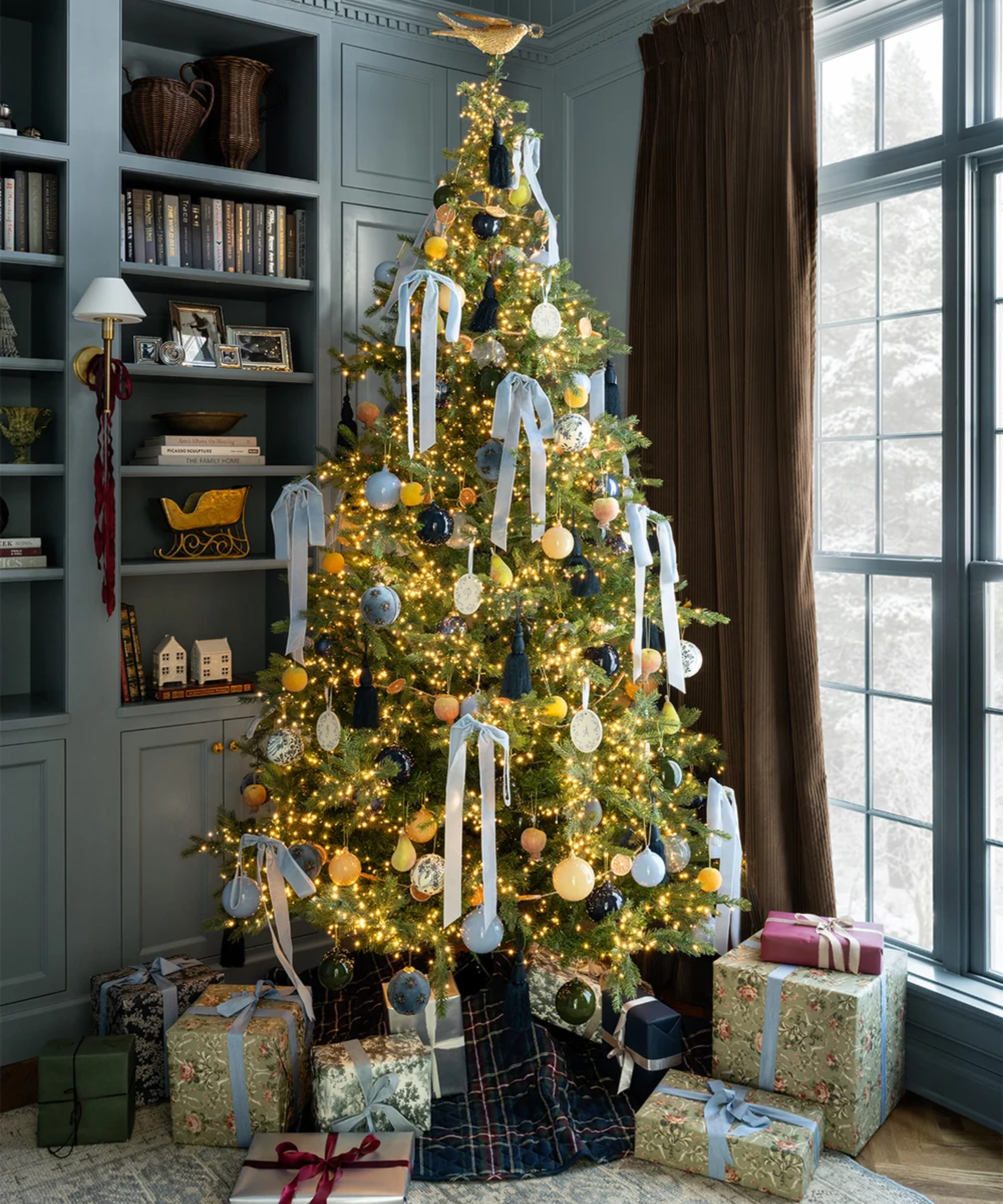 light blue Christmas decor