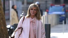 Kate Garraway seen arriving at Smooth Radio Studios on February 26, 2021 in London, England