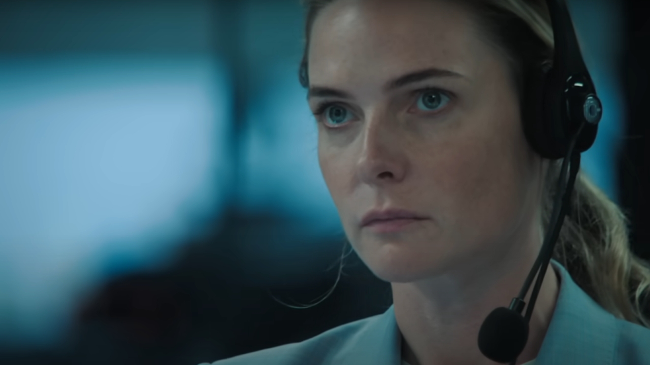 Rebecca Ferguson in a headset in House of Dynamite
