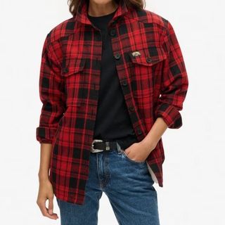 Red plaid jacket from Superdry 