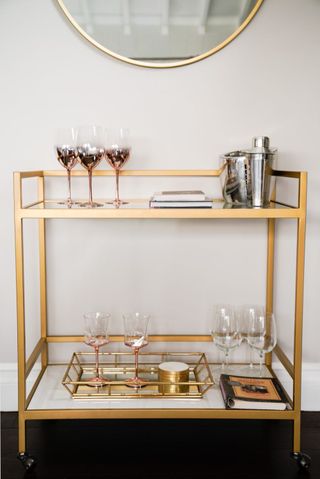 Chrishell Stause bar cart