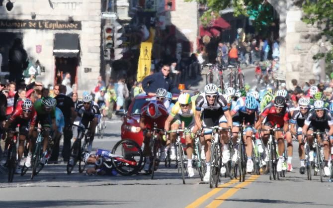 The sprint for the win at the Grand Prix Cycliste de Qu&eacute;bec