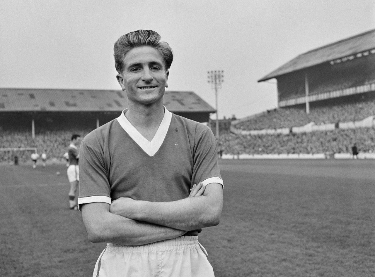Dave Hickson of Everton, 1958