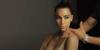 Kim Kardashian screenshot of SKIMs beauty photoshoot
