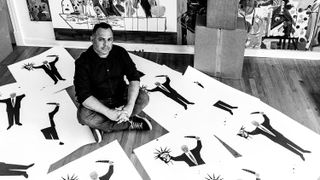 Illustrator Edel Rodriguez in his studio