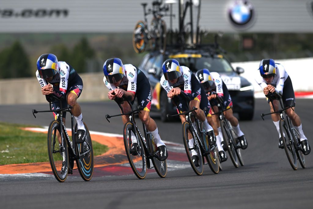 COULANGESLESNEVERS FRANCE MARCH 11 Aleksandr Vlasov of Russia Florian Lipowitz of Germany Ryan Mullen of Ireland Matteo Sobrero of Italy Mick Van Dijke of The Netherlands Ben Zwiehoff of Germany and Team Red Bull BORA hansgrohe compete during the 83rd Paris Nice 2025 Stage 3 a 284km team time trial stage from Circuit Nevers MagnyCours to Nevers UCIWT on March 11 2025 in CoulangeslesNevers France Photo by Dario BelingheriGetty Images