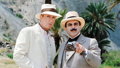 David Suchet and Hugh Fraser starring in the detective series Poirot