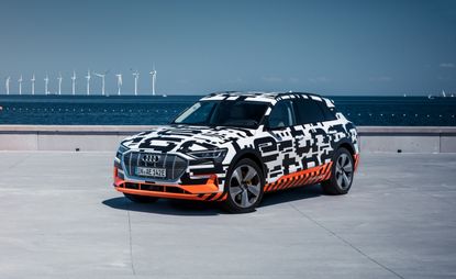 Exterior view of the Audi e-tron SUV electric car