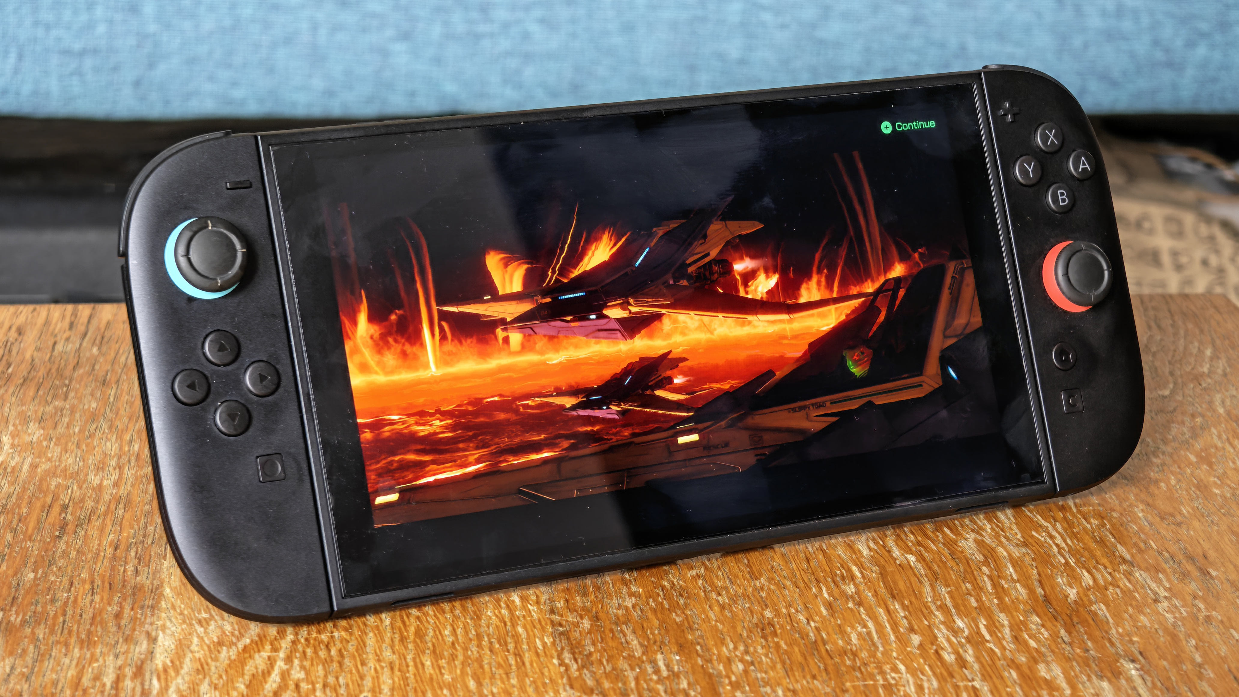 Star Fox running on Nintendo's Switch 2 console in handheld mode