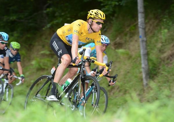 Bradley Wiggins (Sky) was calm on stage 14