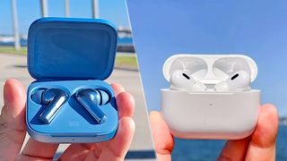 OnePlus Buds 3 vs AirPods Pro 2 face of hero image
