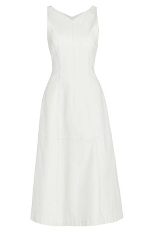  Proenza Schouler White Label Arlet Cotton-Blend Stretch Twill Sleeveless Midi-Dress