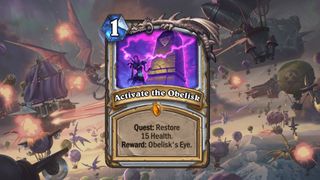 Hearthstone Activate the Obelisk Quest Card Legendary
