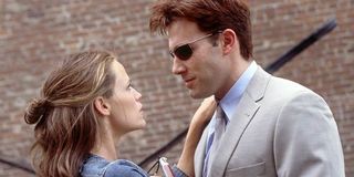 Ben Affleck blind as Matt Murdock in Daredevil 2003 with Jennifer Garner