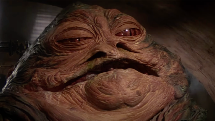 Jabba The Hutt looking intrigued