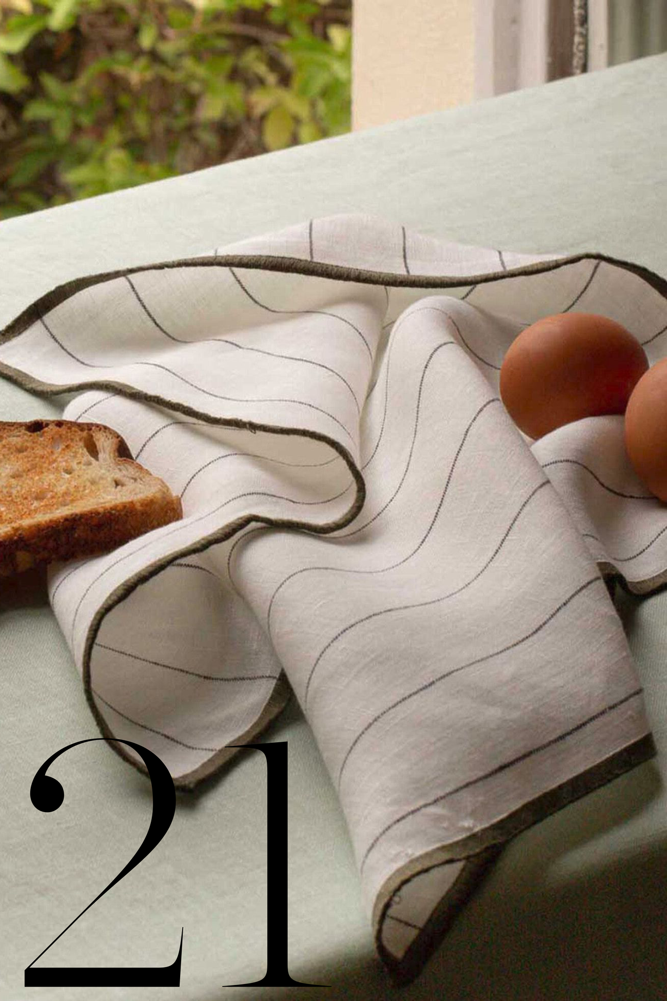 Piglet in Bed, Plain Linen Tablecloth