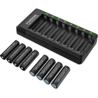 PowerOwl 8 AA Rechargeable Batteries With Charger: now $21 at Amazon