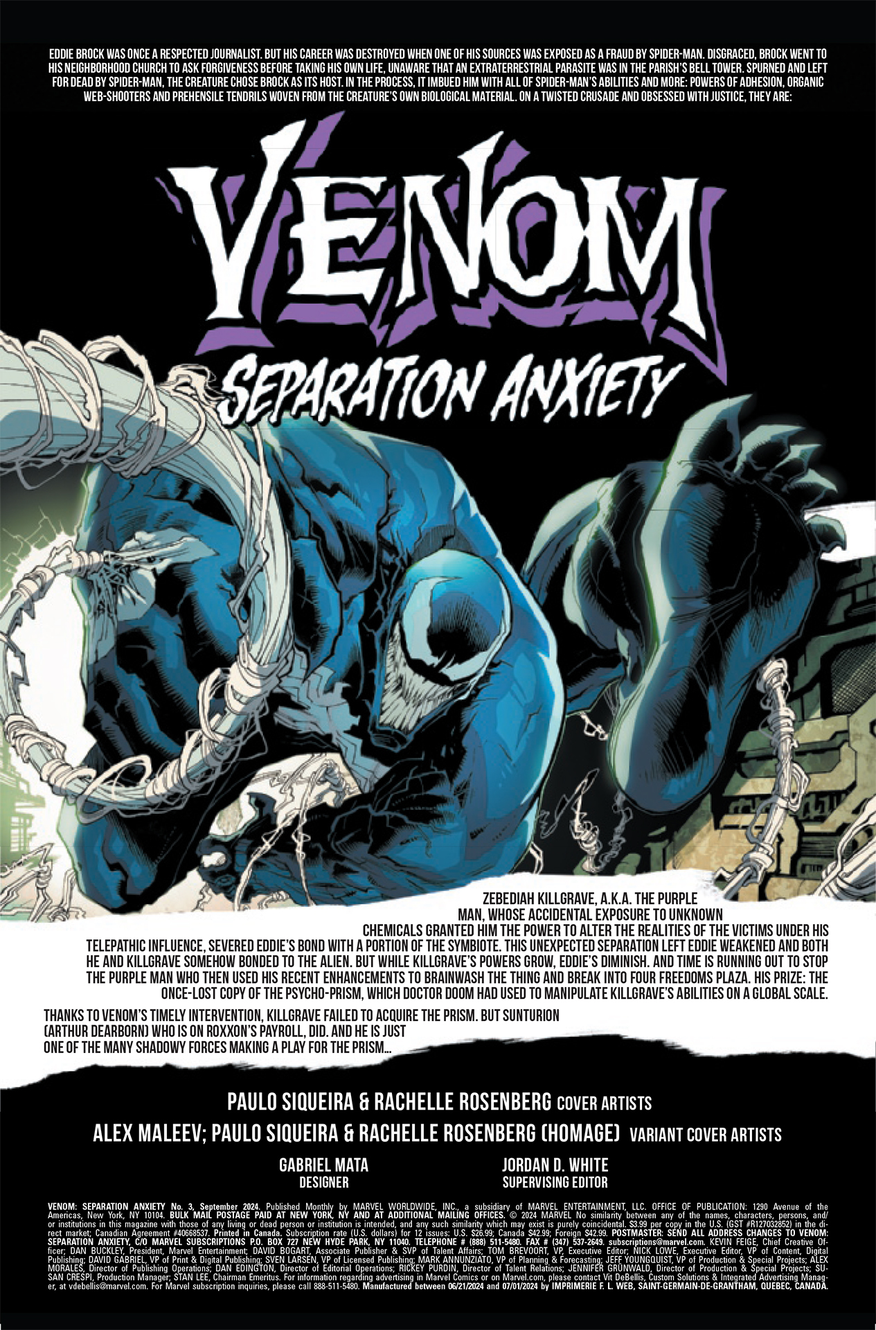 Призрак и Кингпин присоединяются к битве в превью Venom: Separation Anxiety #3