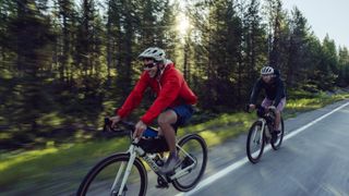 Alex Honnold and Tommy Caldwell bike riding in the Devil's Climb