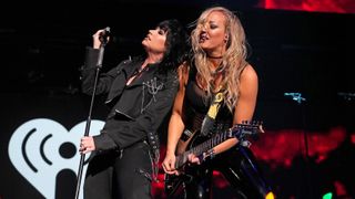Demi Lovato and Nita Strauss perform onstage with Demi Lovato at the iHeartRadio Z100’s Jingle Ball 2022 Presented by Capital One at Madison Square Garden on December 9, 2022 in New York, New York.