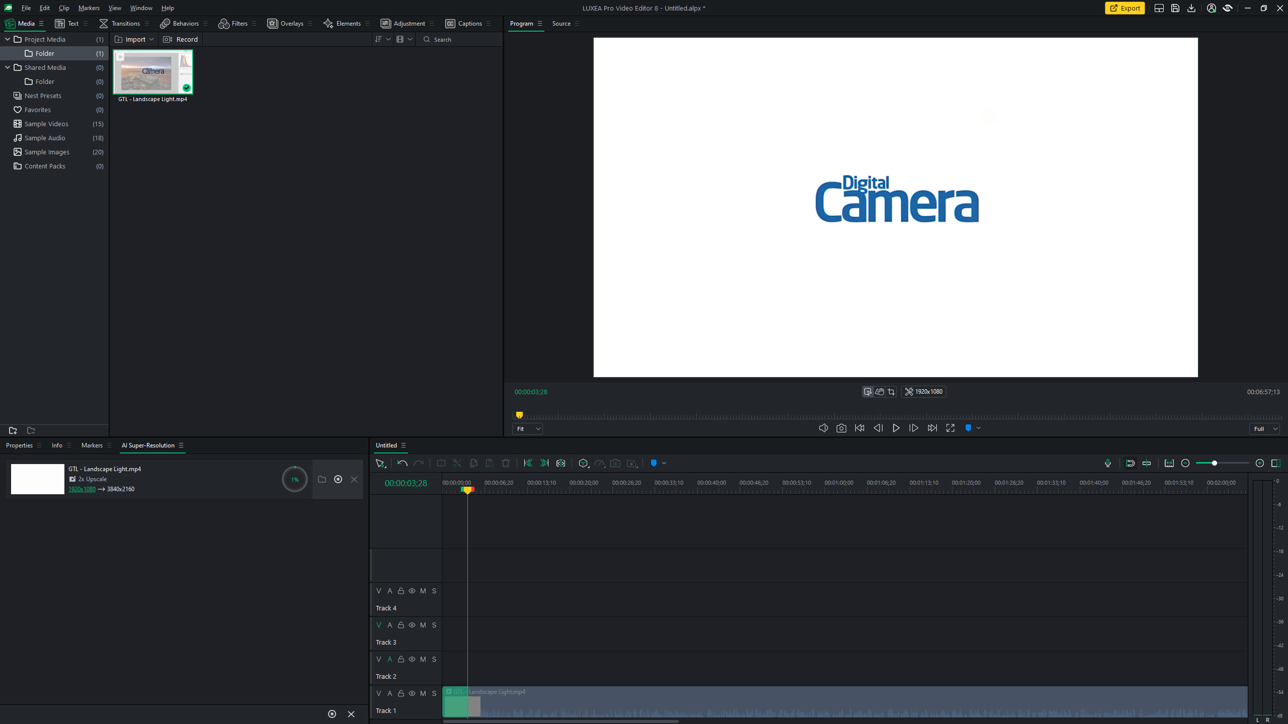 ACDSee Luxea Pro Video Editor 8 user interface