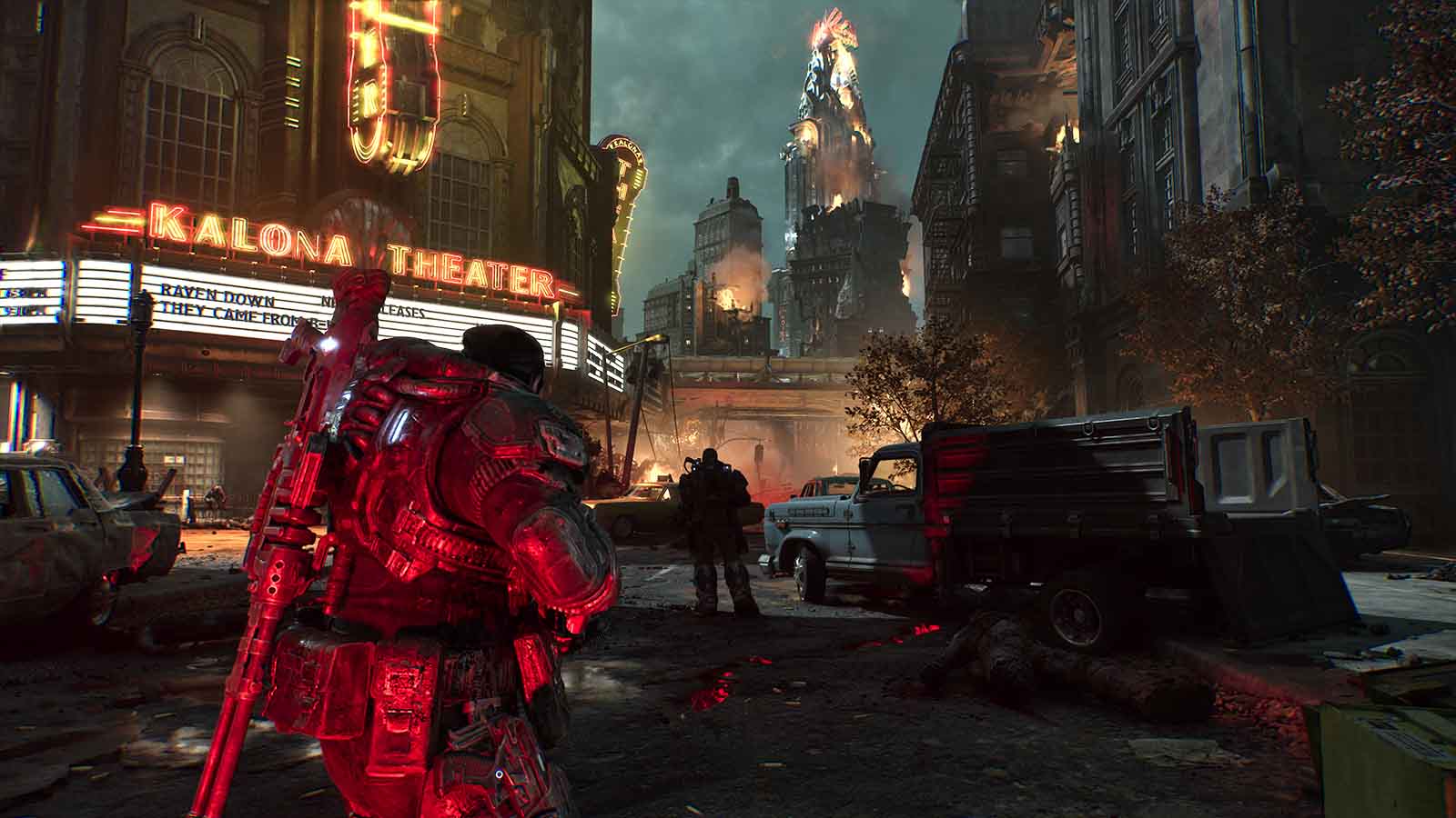 Screens from a fantasy sci-fi shooter game
