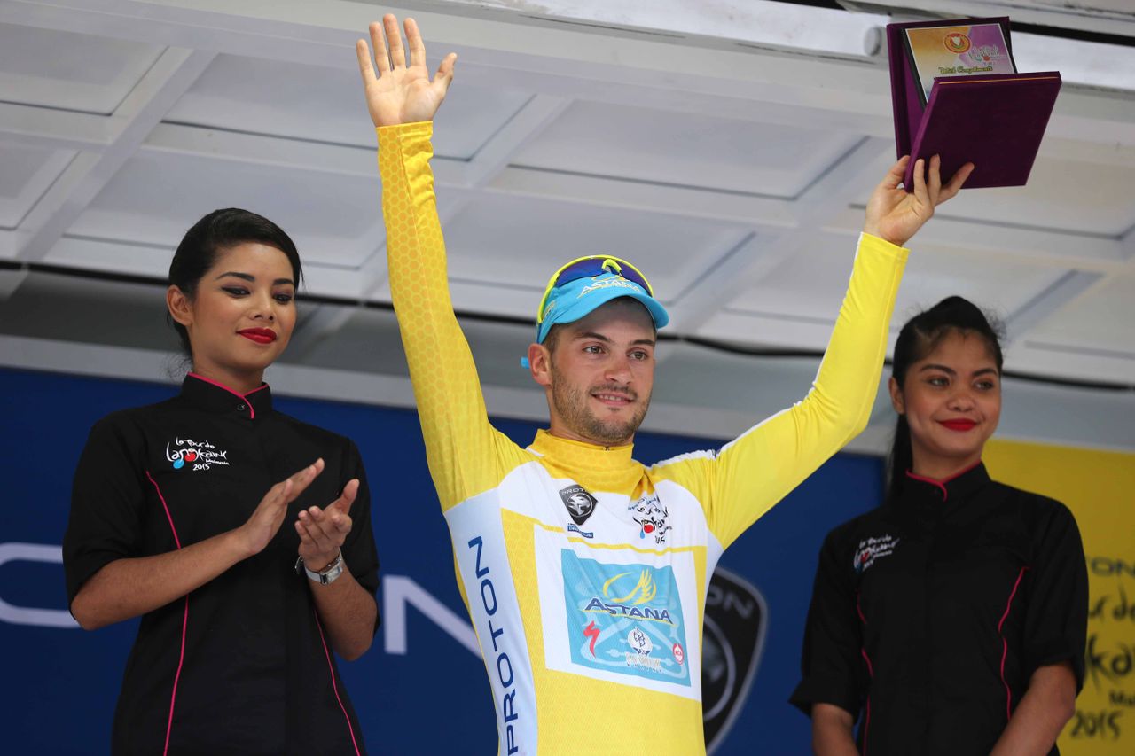 Andrea Guardini (Astana) in yellow
