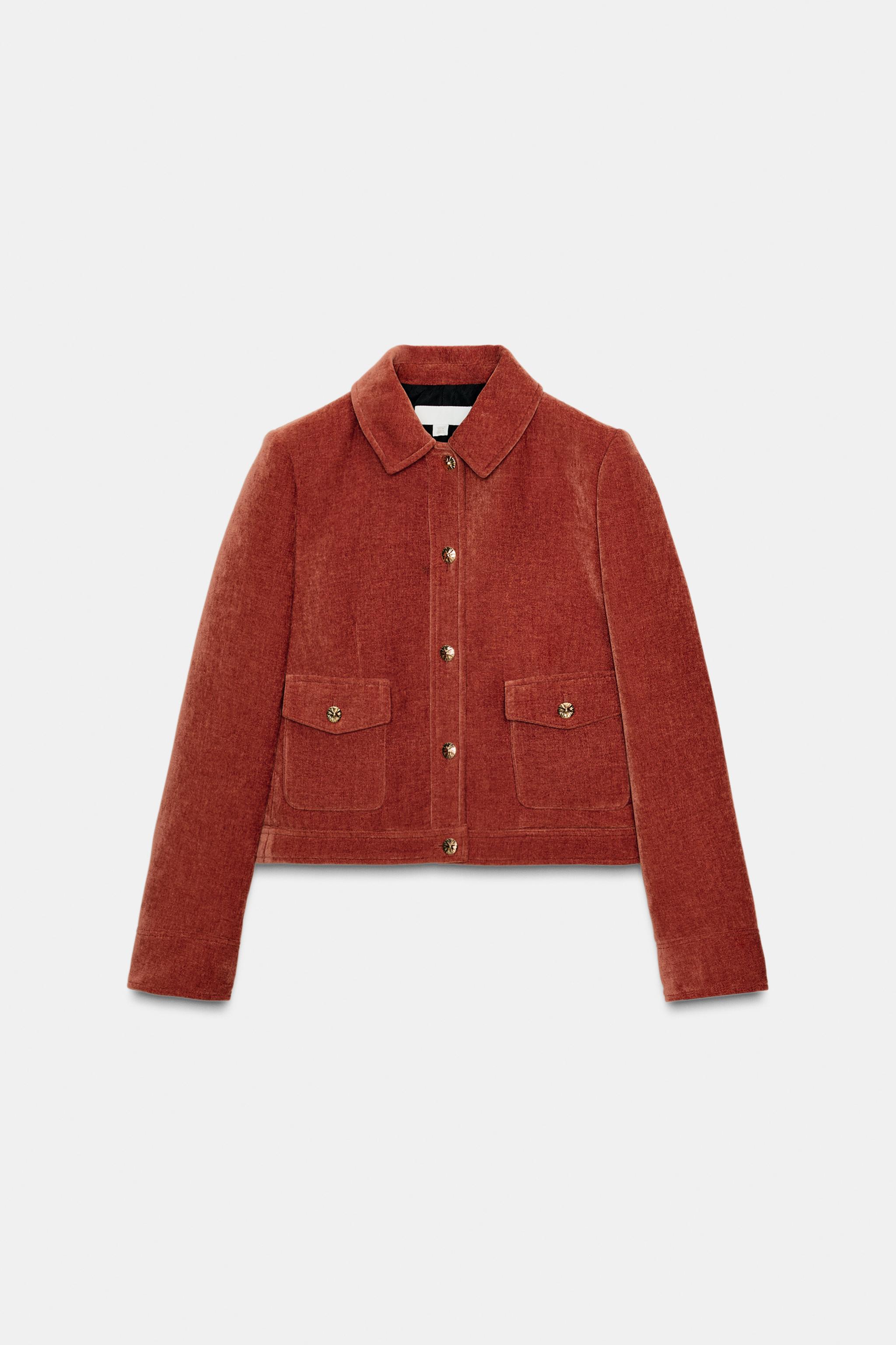 Velvet Jacket With Shoulder Pads