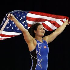 Adeline Gray Holding USA Flag