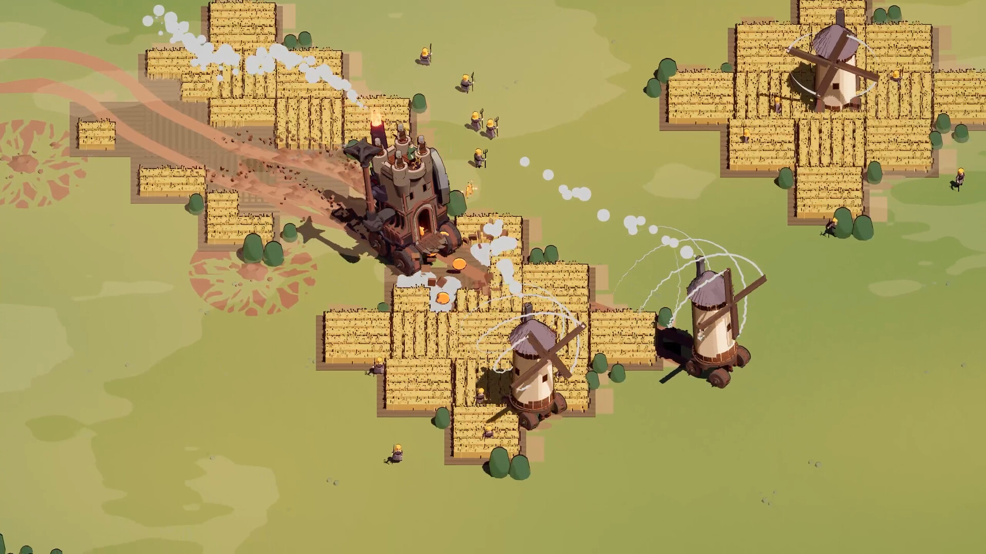 A castle chasing windmills in Wanderburg.