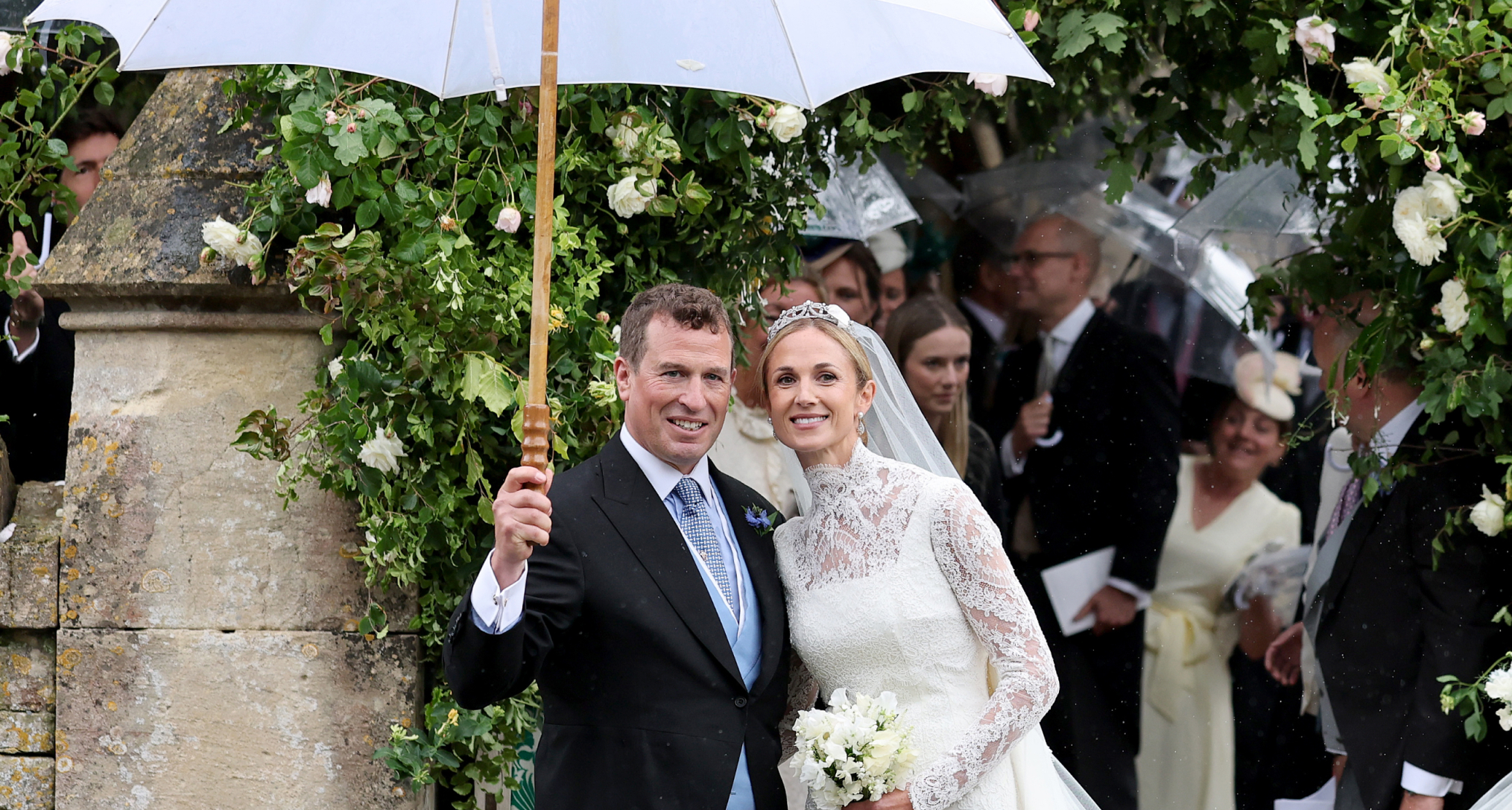 Peter Phillips and Harriet Sperling on their wedding day