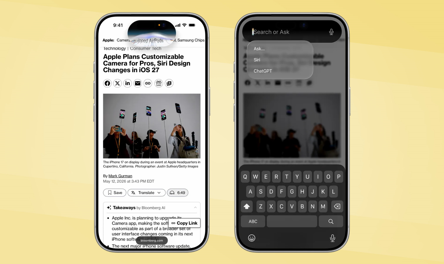 اسکرین شات iOS 27 ایجاد شد.