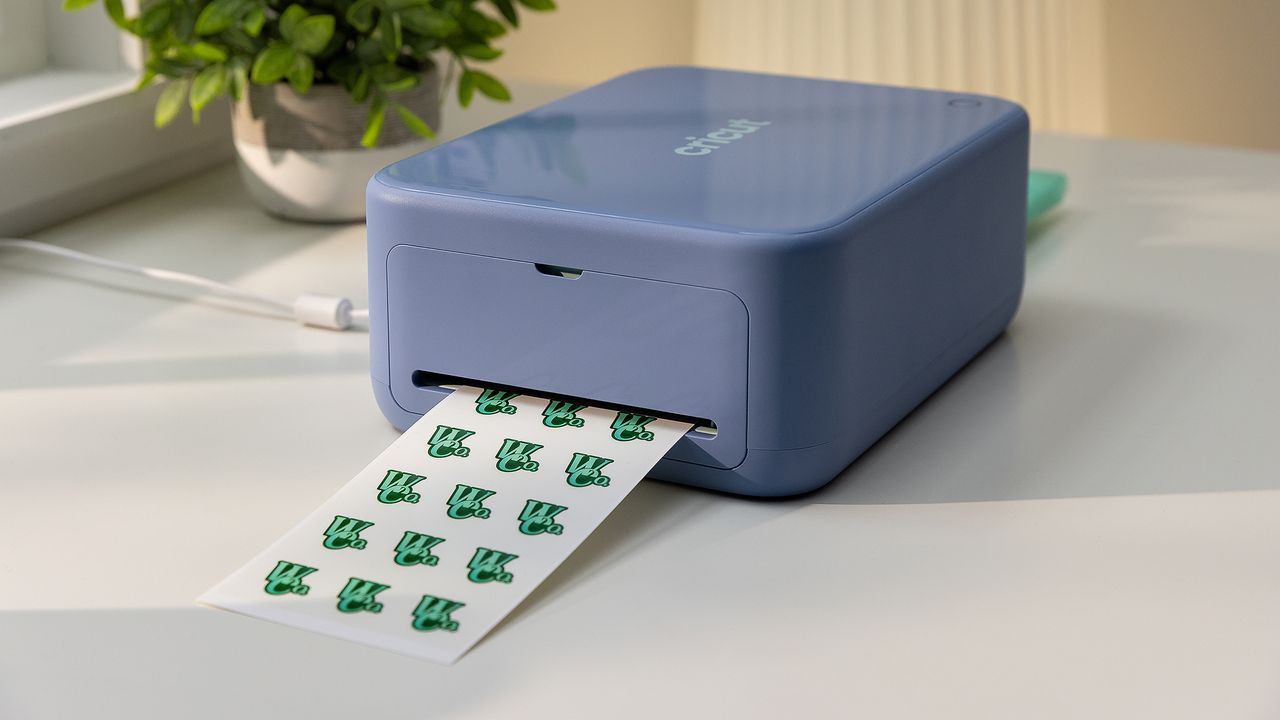 A selection of press shots featuring the two new Cricut sticker machines.