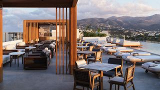 Rooftop bar at Grecotel LUXME White Palace