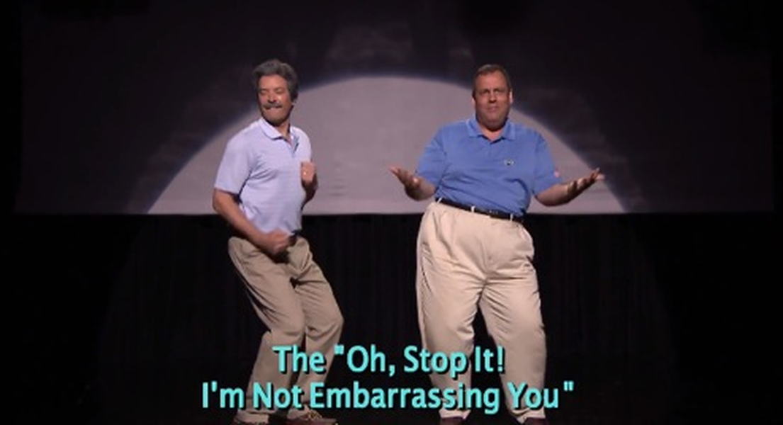 Chris Christie does &amp;#039;The Evolution of Dad Dancing&amp;#039; with Jimmy Fallon