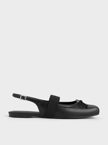 Lyric Satin Bow Slingback Flats