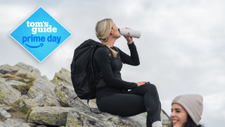 Tom's Guide senior writer Jessica Downey wearing the Columbia Triple Canyon 60L Backpack on a hike