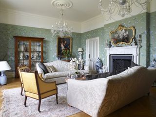 living room in Victorian rectory