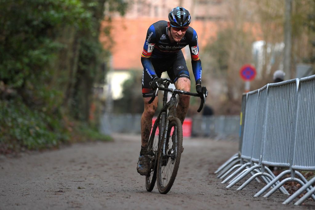 OVERIJSE BELGIUM JANUARY 24 Toon Aerts of Belgium and Team Baloise Trek Lions during the 61st Druivencross World Cup 2021 Mens Elite UCICX CXWorldCup Ostend2021 on January 24 2021 in Overijse Belgium Photo by Luc ClaessenGetty Images